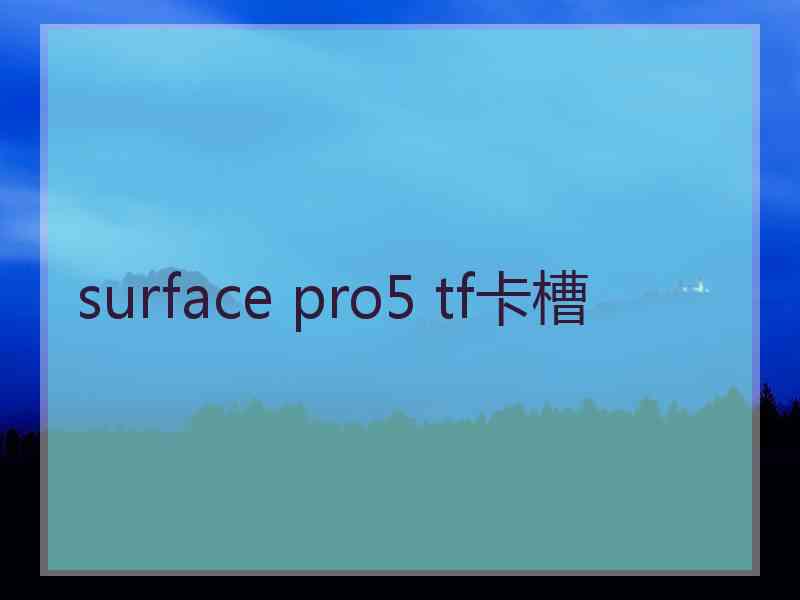 surface pro5 tf卡槽