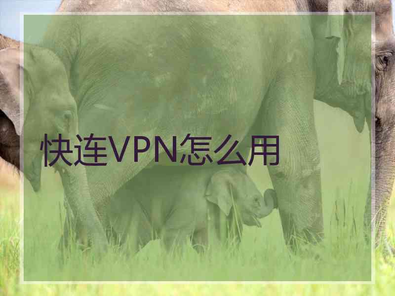 快连VPN怎么用