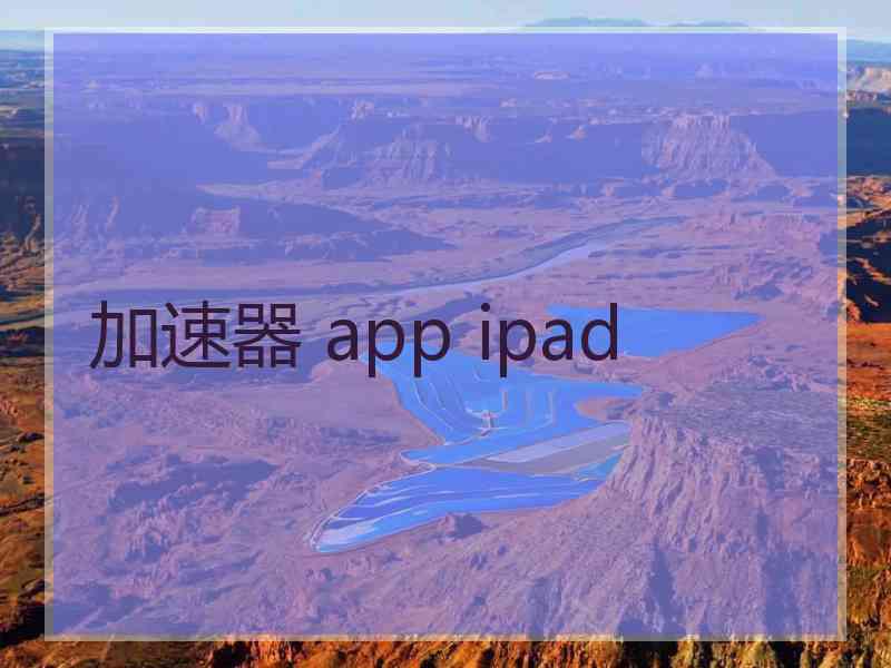 加速器 app ipad