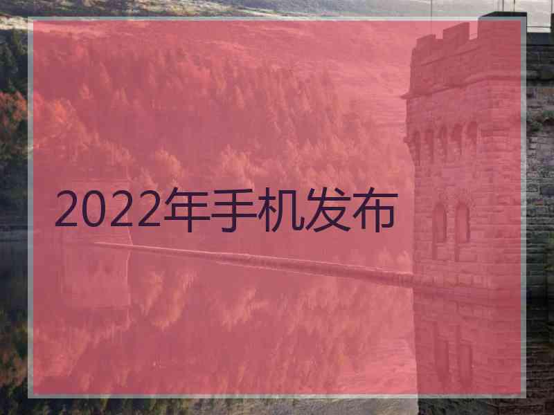 2022年手机发布