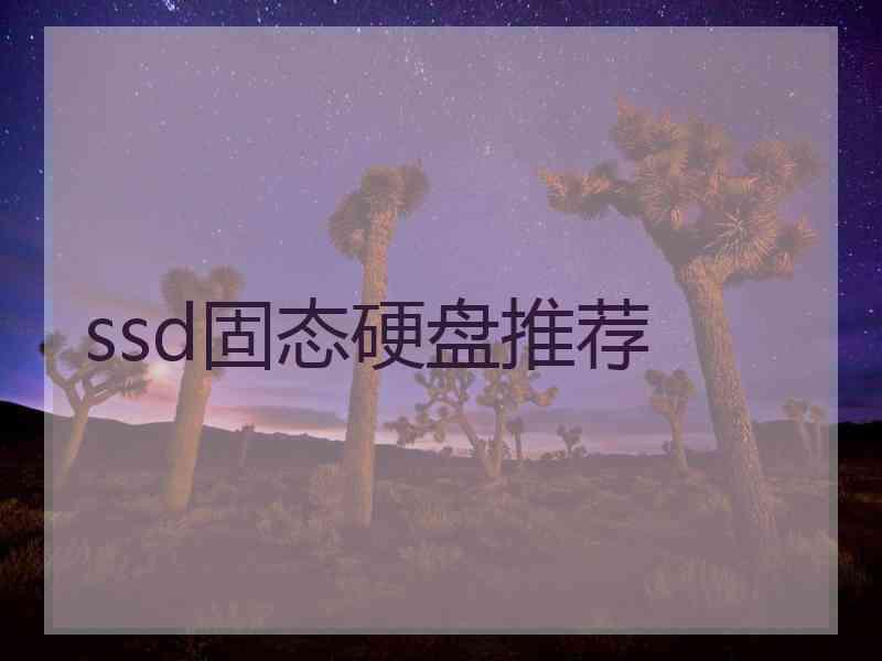 ssd固态硬盘推荐