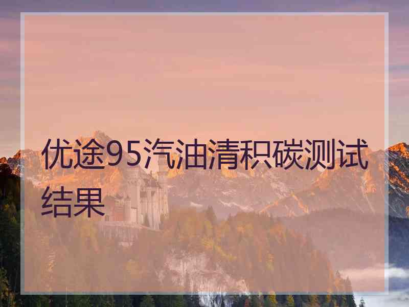 优途95汽油清积碳测试结果