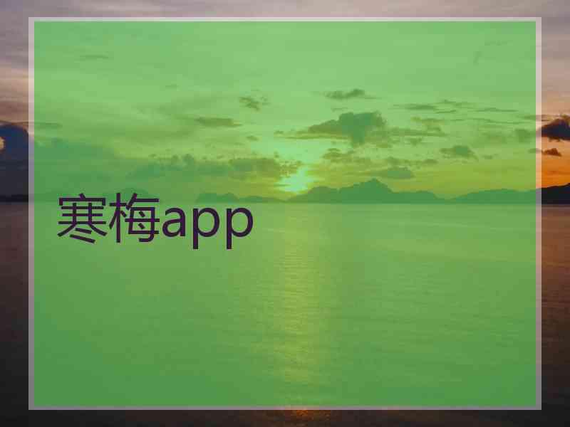 寒梅app