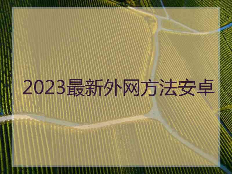 2023最新外网方法安卓