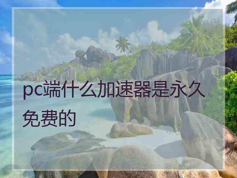 pc端什么加速器是永久免费的