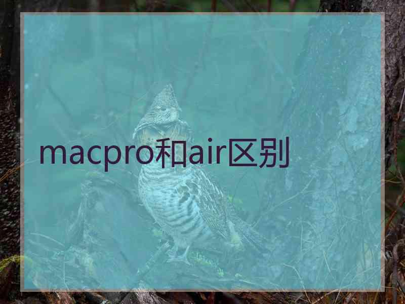 macpro和air区别