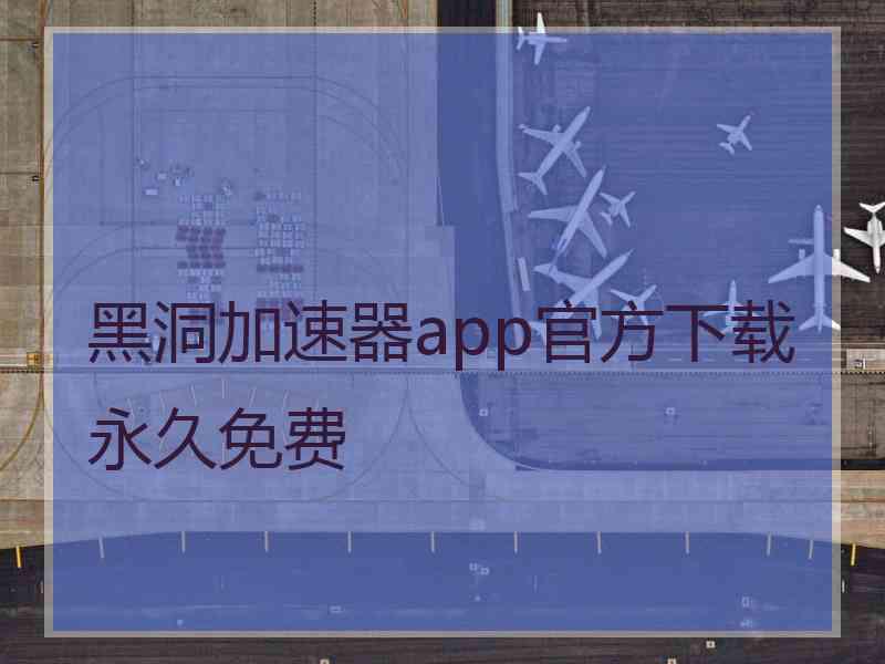 黑洞加速器app官方下载永久免费