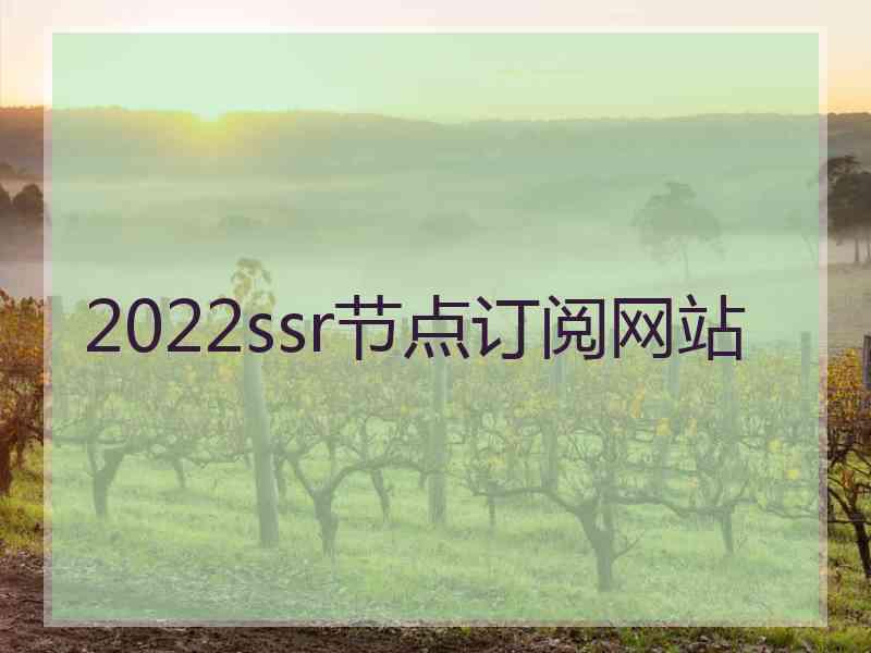 2022ssr节点订阅网站