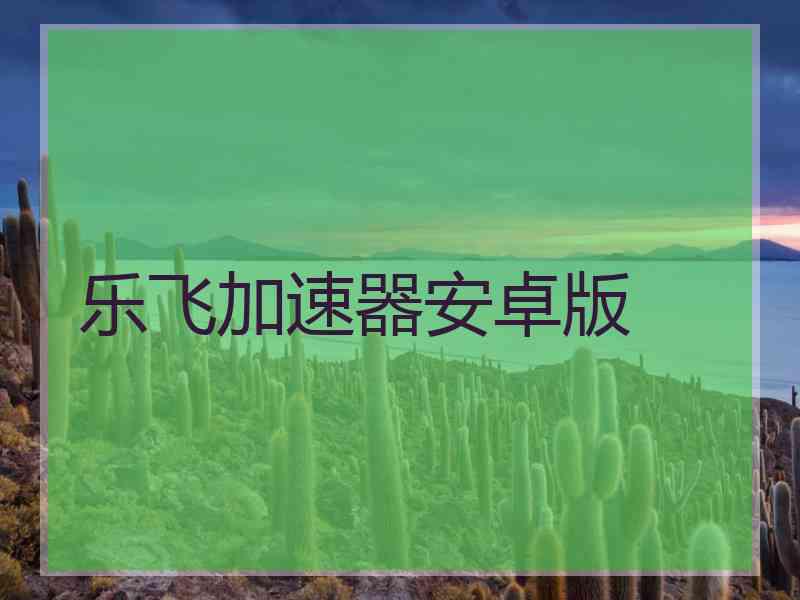 乐飞加速器安卓版