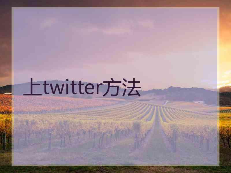 上twitter方法