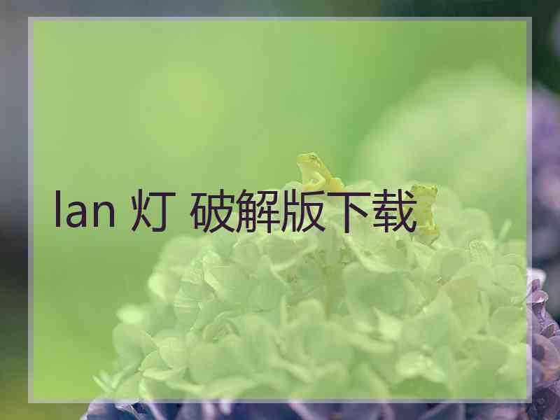 lan 灯 破解版下载