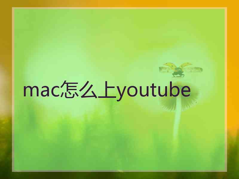 mac怎么上youtube