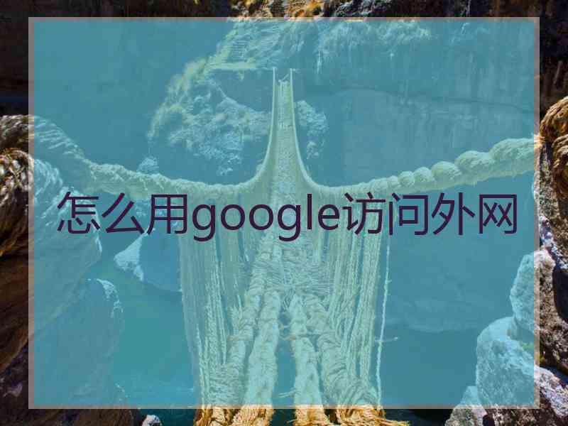 怎么用google访问外网