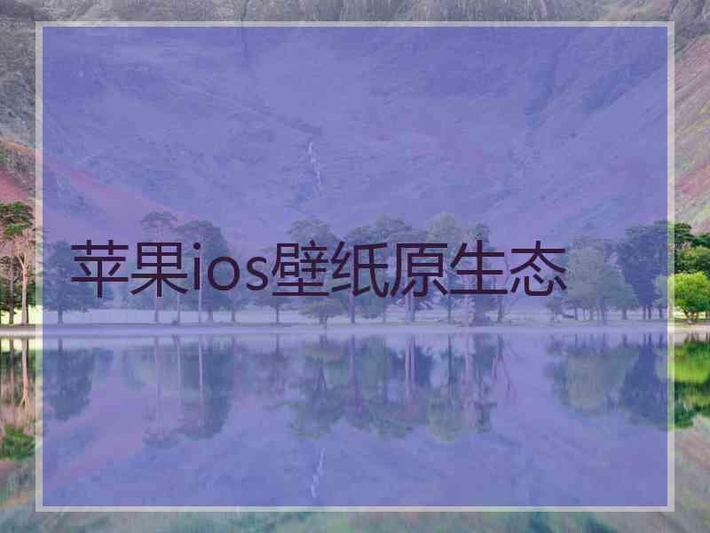 苹果ios壁纸原生态