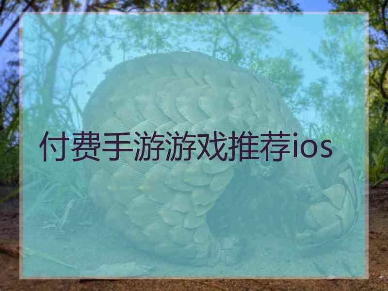 付费手游游戏推荐ios