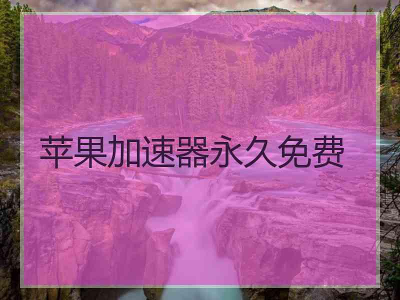 苹果加速器永久免费