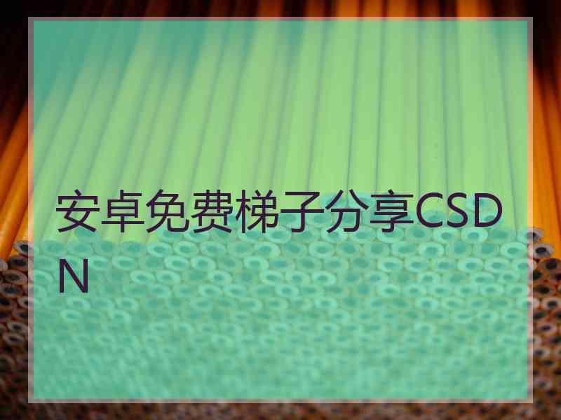 安卓免费梯子分享CSDN