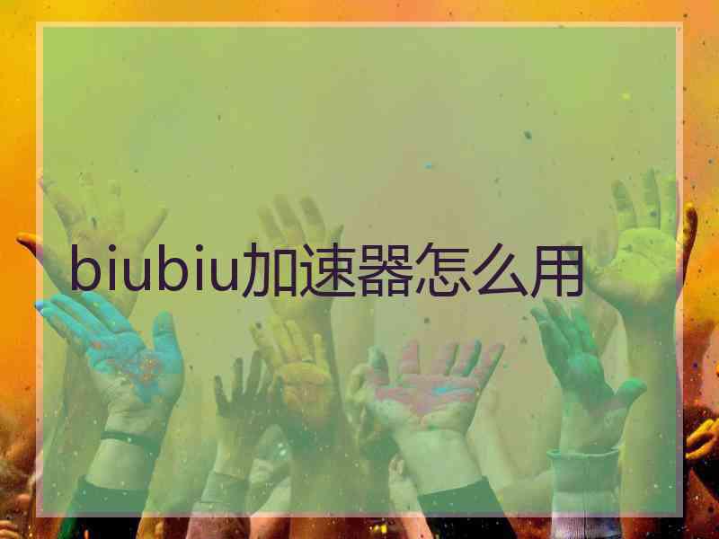 biubiu加速器怎么用